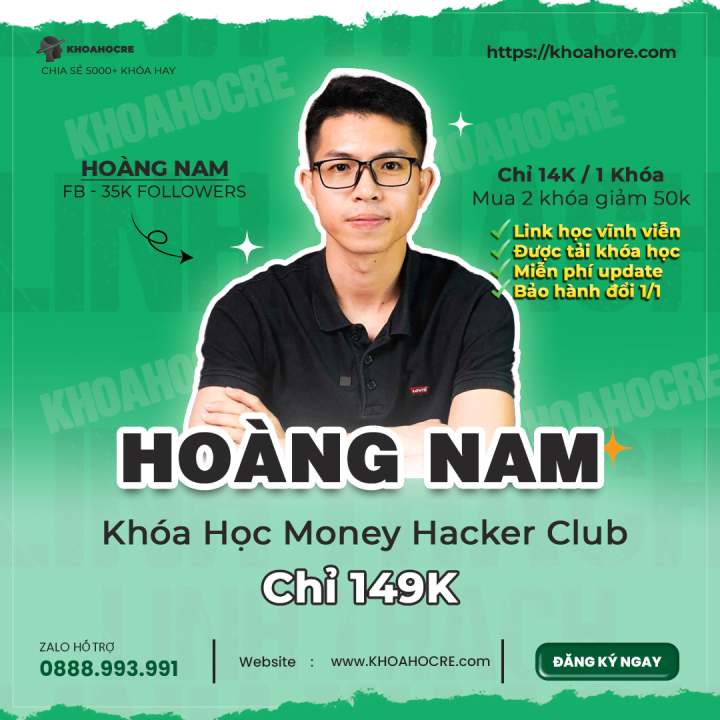 Khóa Học Money Hacker Club – Hoàng Nam MMO {+title}