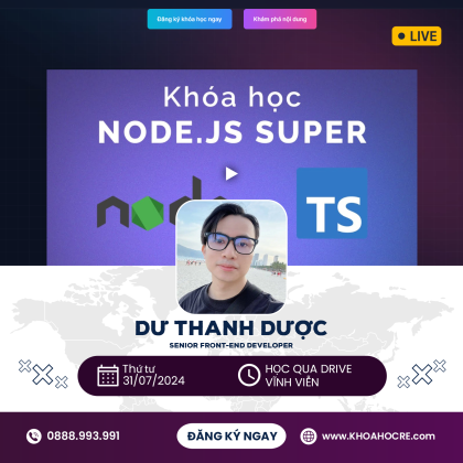 Khóa Học Lập Trình Node.js Dư Thanh Được – Dự Án Twitter API