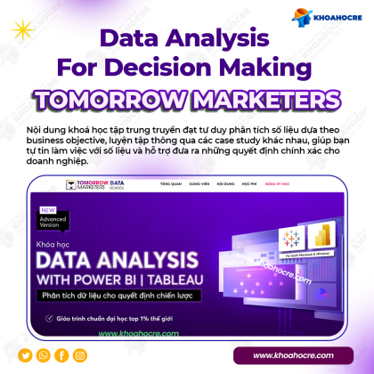 Khóa Học Data Analysis Tomorrow Marketers for Decision Making