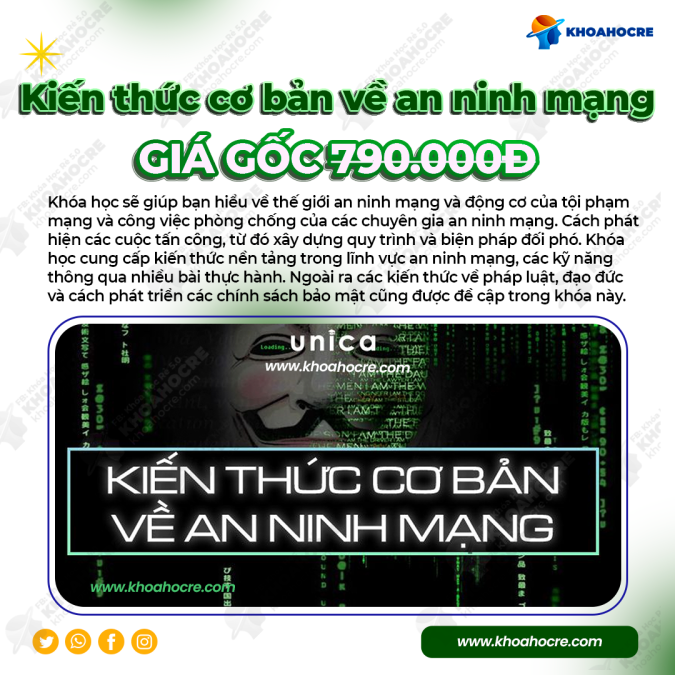 Khóa Học Kiến Thức Cơ Bản Về An Ninh Mạng | Unica