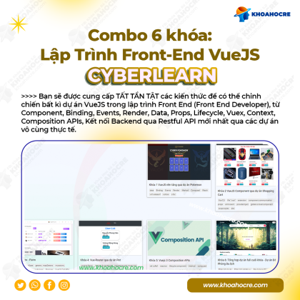 Combo 6 Khóa Lập trình Front End VueJS | Cyberlearn