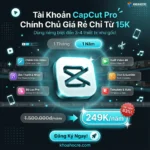 Tài Khoản Capcut Pro Giá Rẻ 3-4 Thiết Bị