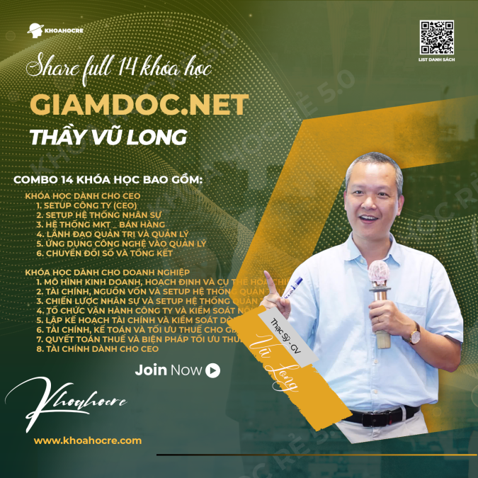 Trọn Bộ Khóa Học Thầy Vũ Long | Giamdoc.net