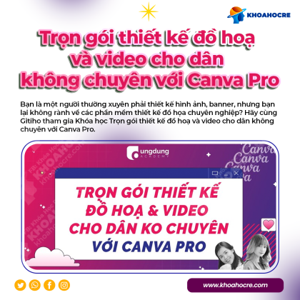 Khóa Học Canva Pro Trọn gói thiết kế đồ hoạ và video cho dân không chuyên
