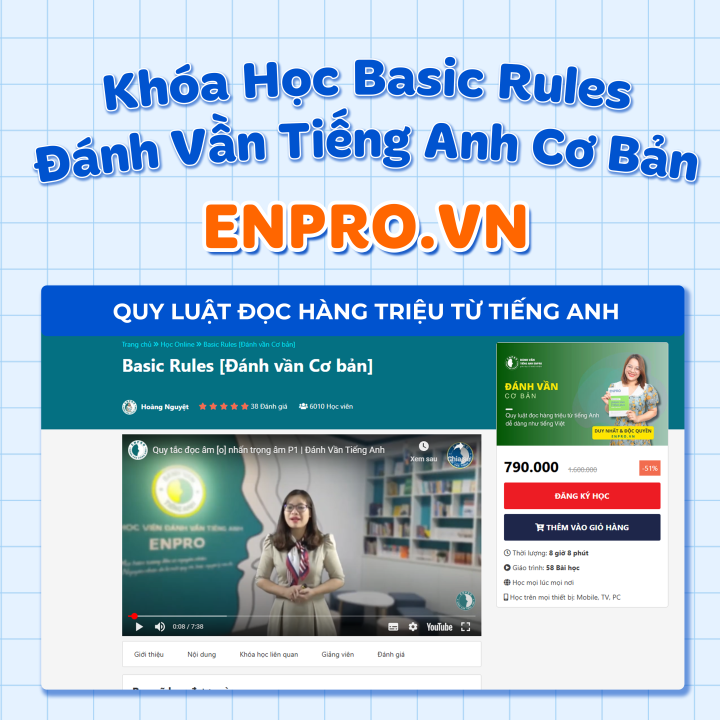 Khóa Học Basic Rules Đánh Vần Tiếng Anh Cơ Bản Enpro