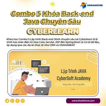 Combo 5 Khóa Lập trình Back-end JAVA tại Cyberlearn