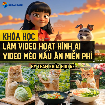 Khóa Học Làm Video Hoạt Hình AI, Video Mèo Nấu Ăn Miễn Phí