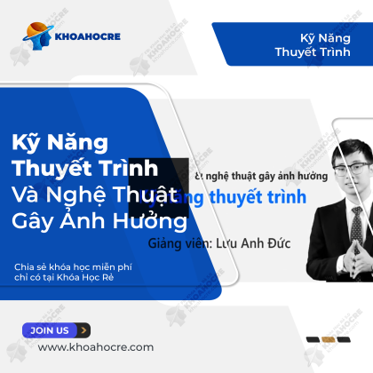 Khóa Học Kỹ Năng Thuyết Trình & Nghệ Thuật Gây Ảnh Hưởng – Học cách nói trước đám đông tự tin, thuyết phục & kiểm soát cảm xúc. Làm chủ sân khấu & nâng cao kỹ năng giao tiếp ngay hôm nay!