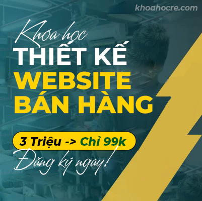 Khóa Học THiết kế website bán hàng cho người mới