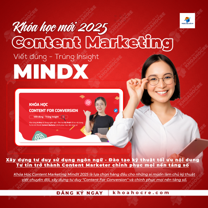 Khóa Học Content Marketing MindX 2025