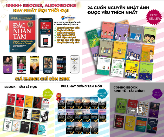 Combo 10.000 Ebook Giá Rẻ 2025