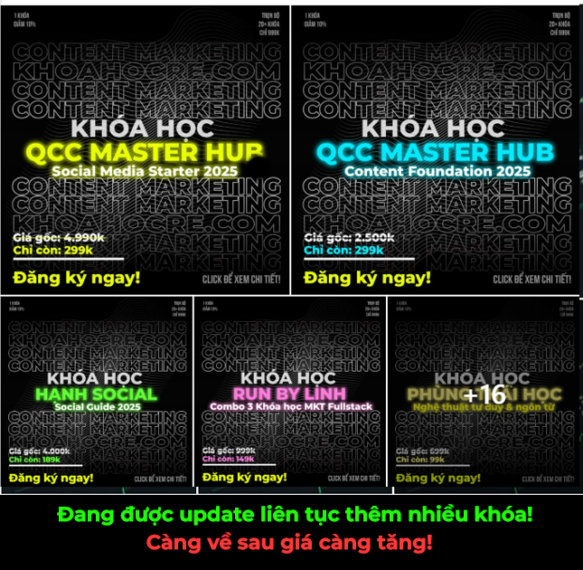 Full trọn bộ khóa học content hay nhất 2025