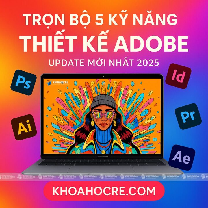 Trọn Bộ 5 Kỹ Năng Adobe Mới Nhất 2025 - Thiết Kế Đồ Họa