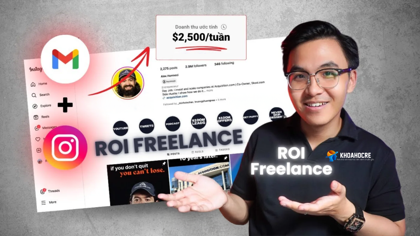 Share Khóa Học ROI Freelance Minh Xin Chào Cách Kiếm Tiền Online HOÀN TOÀN MỚI - Khóa Học Rẻ