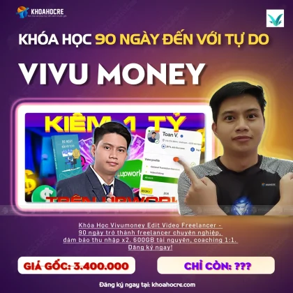 Khóa Học Vivumoney - Edit Video Freelancer 90 Ngày Đến Với Tự Do