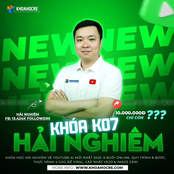 Khóa Học Hải Nghiêm Zoom K07 – Master Youtube AI Video 2025 Khóa Học Hải Nghiêm Zoom K07 – Master Youtube AI Video 2025