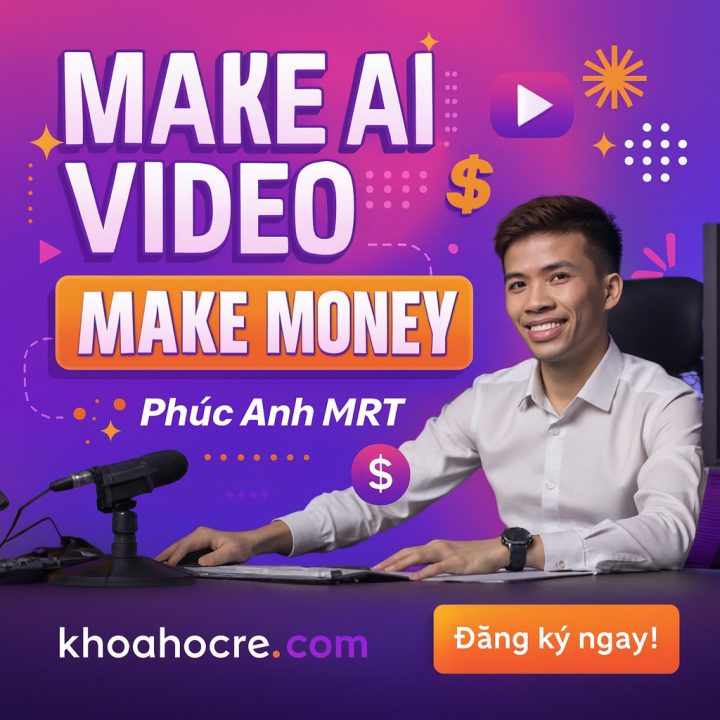 Khóa học Phúc Anh MRT - Make AI Video Make Money 2025