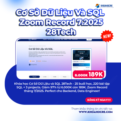 Khóa học Cơ Sở Dữ Liệu và SQL Mới Nhất 2025 28Tech