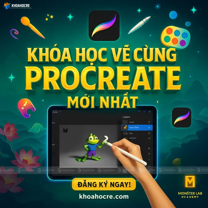 Khóa Học Vẽ Cùng Procreate Monster Lab Academy