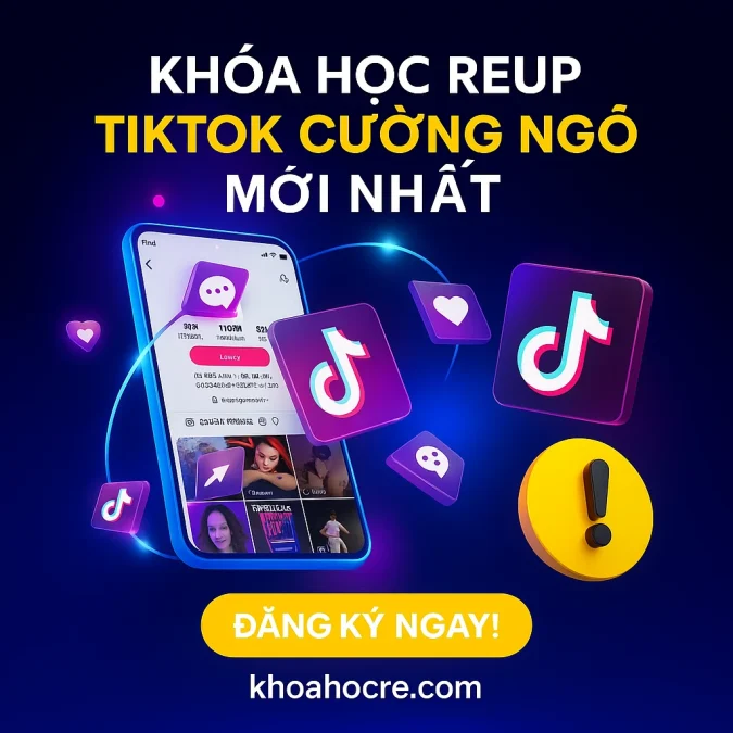 Khóa Học Reup TikTok Cường Ngô Mới Nhất