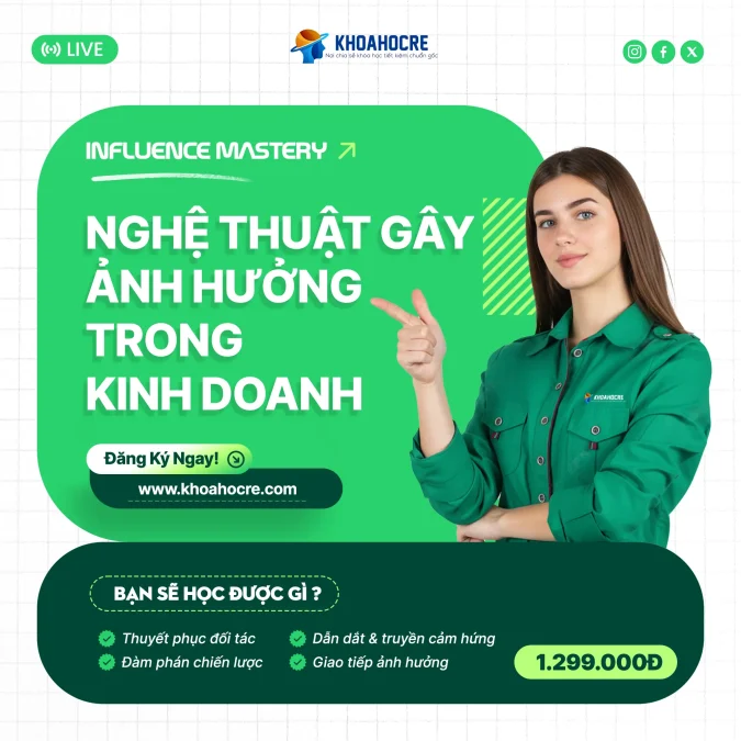 Khóa Học Nghệ Thuật Gây Ảnh Hưởng Trong Kinh Doanh: Influence Mastery