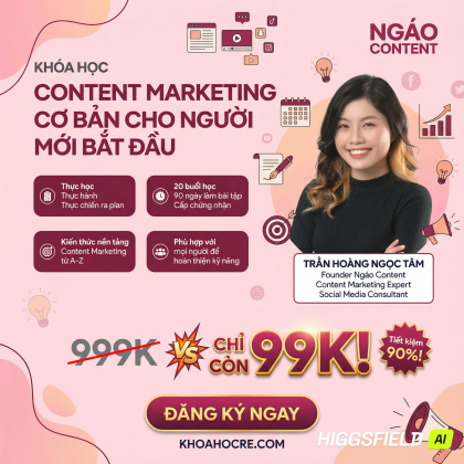 Khóa Học Ngáo Content - Học Content Marketing Cho Người Mới Bắt Đầu