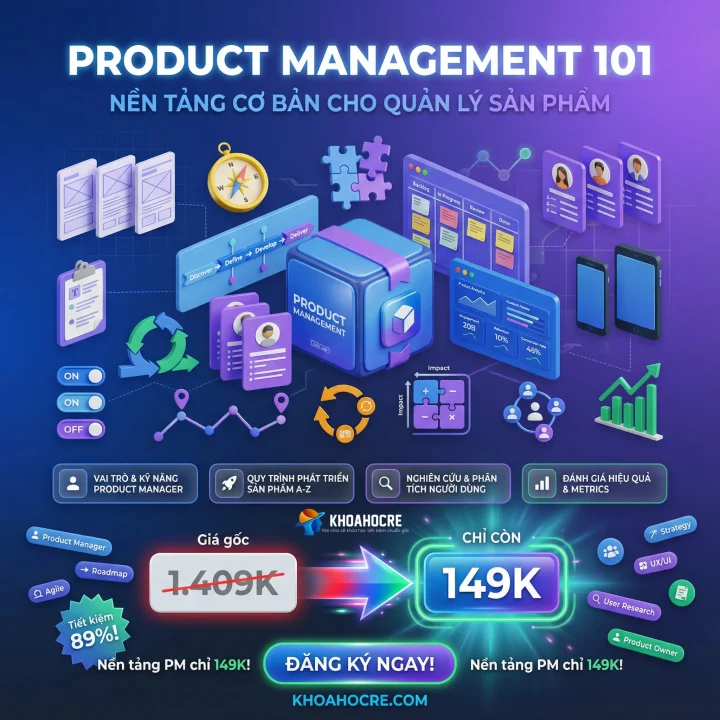 Khóa Học Product Management 101: Nền Tảng Cơ Bản Cho Quản Lý Sản Phẩm