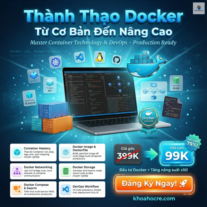 Khóa Học Thành Thạo Docker Từ Cơ Bản Đến Nâng Cao