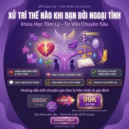 Khóa Học Xử Trí Thế Nào Khi Bạn Đời Ngoại Tình