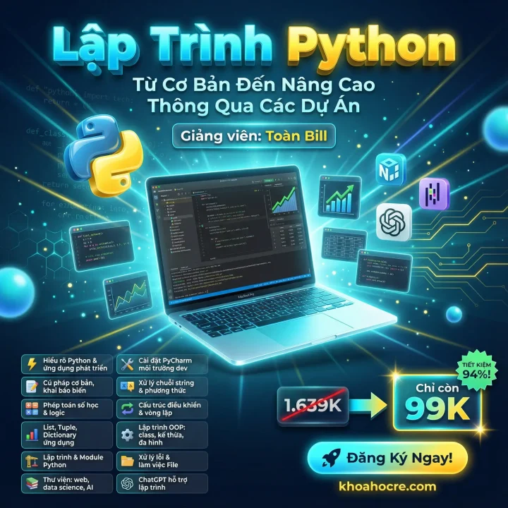 Khóa Học Lập Trình Python Từ Cơ Bản Thông Qua Các Dự Án