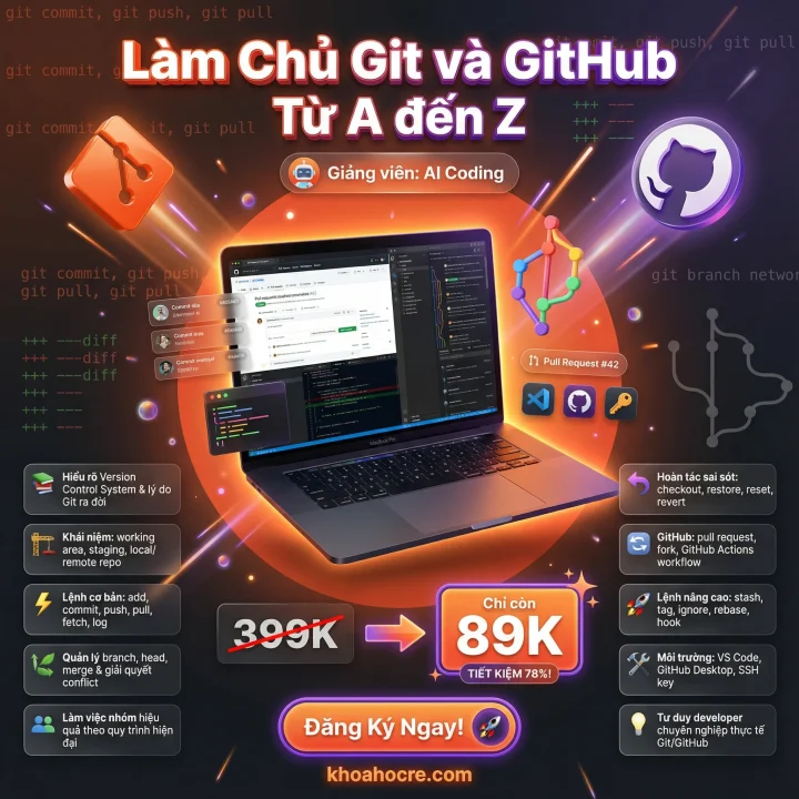 Khóa Học Làm Chủ Git Và Github Từ A Đến Z
