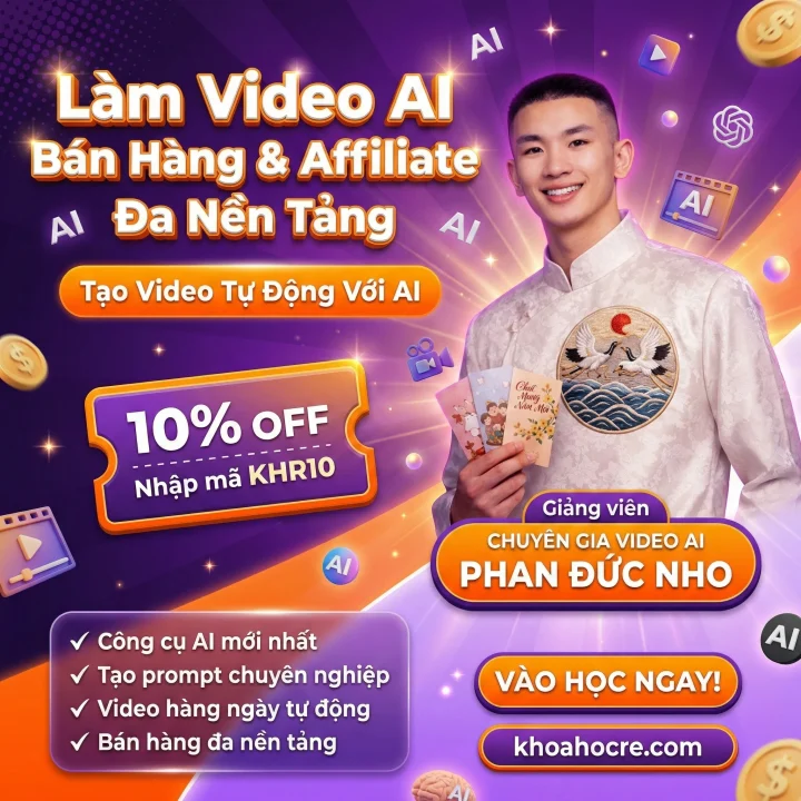 Khóa Học Làm Video AI Bán Hàng & Affiliate Đa Nền Tảng - Phan Đức Nho