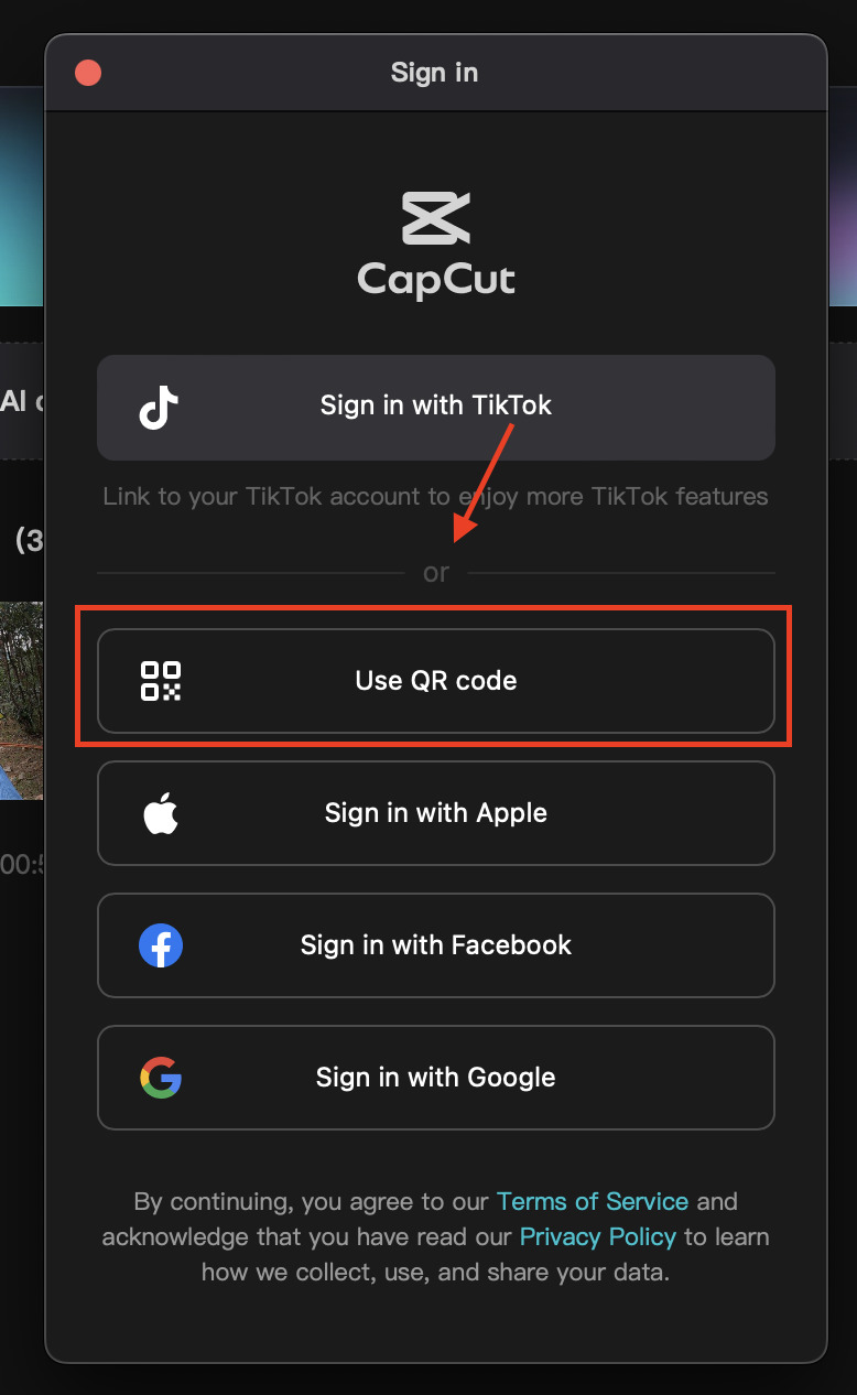 Mã QR Code trên CapCut PC
