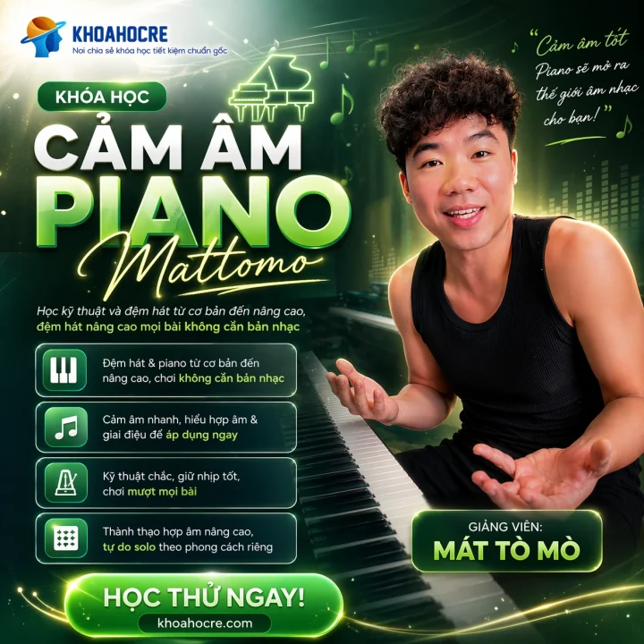 Khóa Học Cảm Âm Piano Mattomo