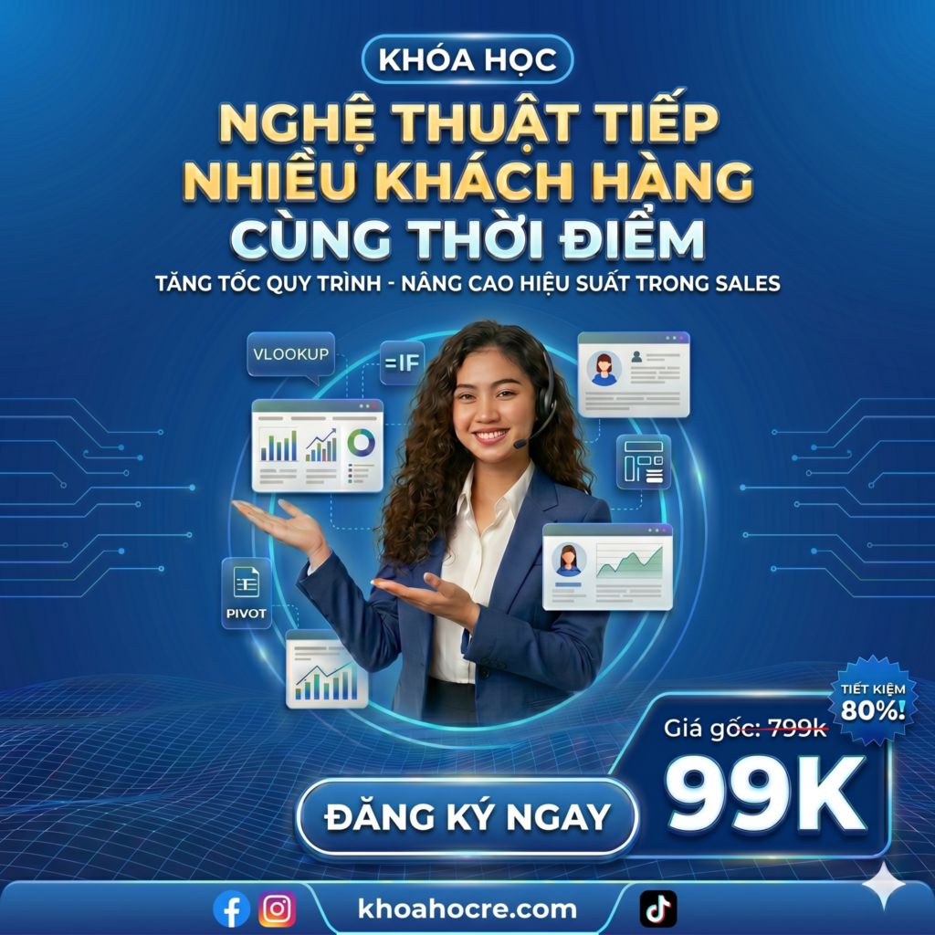 Khóa Học Nghệ Thuật Tiếp Nhiều Khách Hàng – Kỹ Thuật 