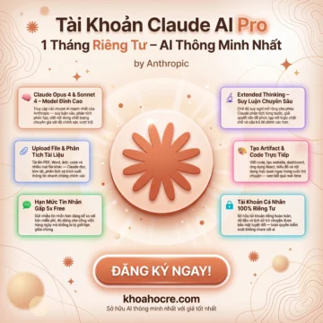 Tài Khoản Claude AI Pro 1 Tháng Riêng Tư