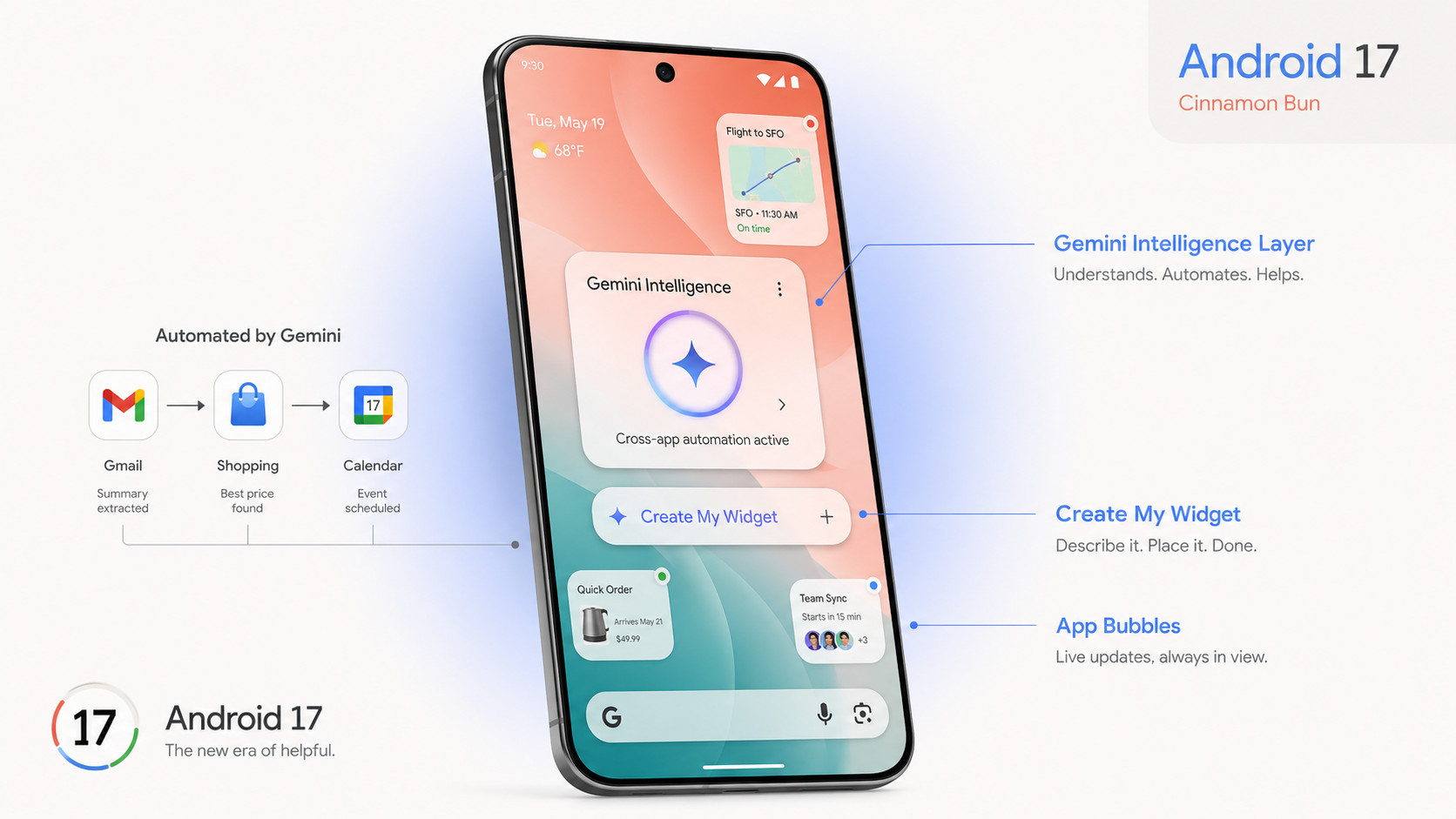 Android 17 Gemini Intelligence demo – AI tự động tìm giáo trình trong Gmail và thêm sách vào giỏ hàng không cần chạm tay