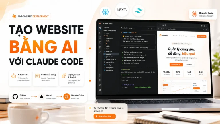 Tạo Website Bằng AI Miễn Phí Với Claude Code — Hướng Dẫn Từ A-Z Cho Người Không Biết Code