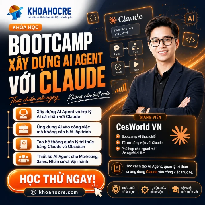 Khóa học Bootcamp Xây Dựng AI Agent Với Claude