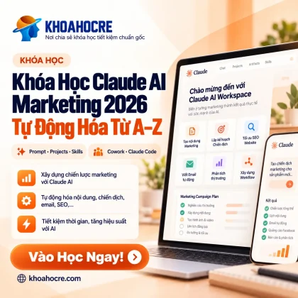 Khóa Học Claude AI Marketing 2026 – Tự Động Hóa Từ A–Z